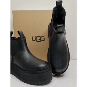UGG Neumel Platform Chelsea Boot Black - Women's Size 9